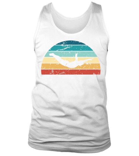 Retro Cliff Diving Sunset Vintage Dive Sunrise Tank Top Unisex