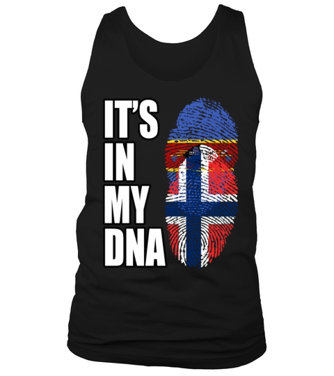 Swazi And Norwegian Vintage Heritage DNA Flag Tank Top Unisex