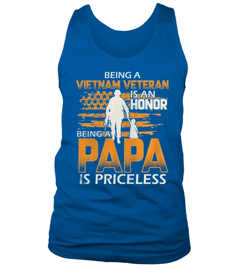 Vietnam Veteran Papa Premium Shirt Gift for Veteran Grandpa Tank Top Unisex