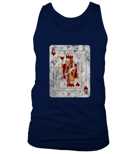 Vintage King of Hearts Playing Cards T Shirt Tank Top Unisex