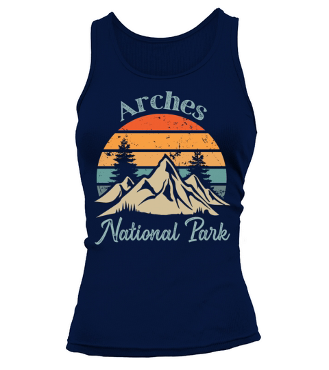 Arches National Park Retro Vintage Mountain Sunset Tank top Woman