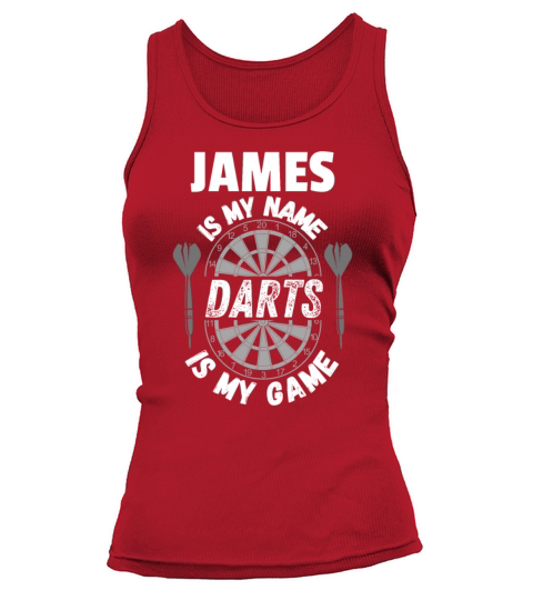 Personalized dart players named James shirts Tank top Woman