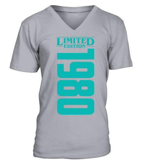 1980 Limited Edition 42th Birthday Boy Girl V-Neck T-shirt