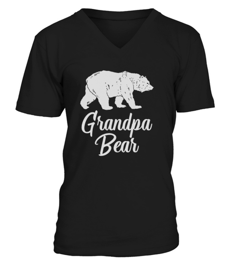 Grandpa Bear V-Neck T-shirt