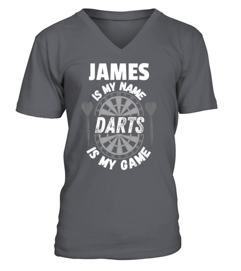 Personalized dart players named James shirts V-Neck T-shirt