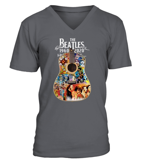 The Beatles guitar 1960 2020 signatures shirt - Drawstring Bag V-Neck T-shirt