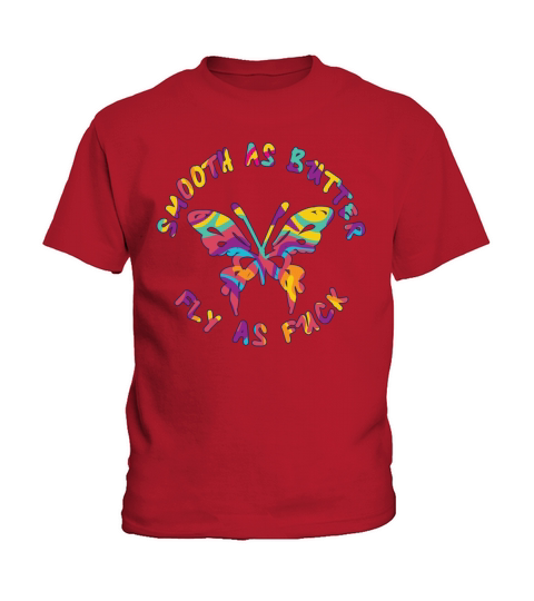 Hippie Butter Fly Color Splash Graphic Dad Gift Kids T-Shirt