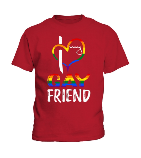 Love Gay Friend Pride LGBT Rainbow Pride Month Kids T-Shirt