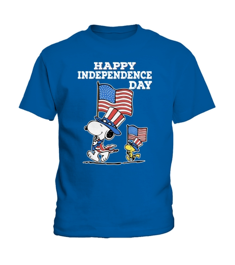 Snoopy Happy independence day Kids T-Shirt