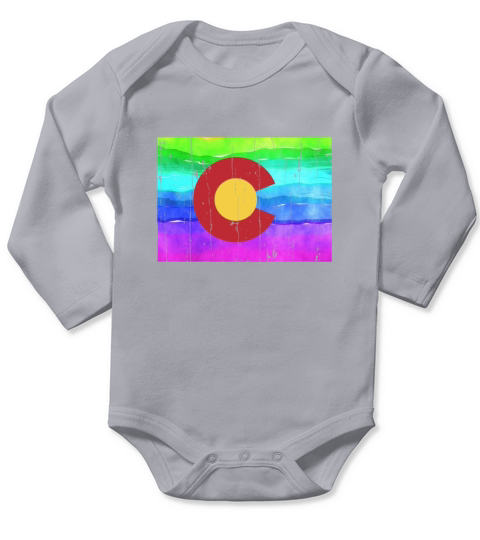America State Of Colorado Gay Pride LGBT Pride Long Sleeve Baby One-Piece