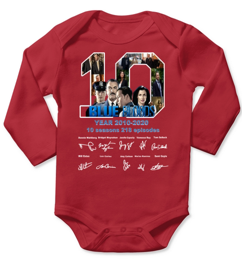Blue Bloods 10 years anniversary signature shirtn Long Sleeve Baby One-Piece