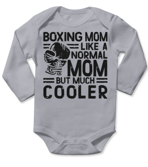 Boxing Mom Mother Vintage Boxing Long Sleeve Baby One-Piece