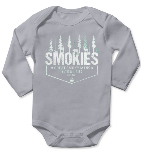 Great Smokies T-Shirt - Great Smoky Mountains Shirt Long Sleeve Baby One-Piece