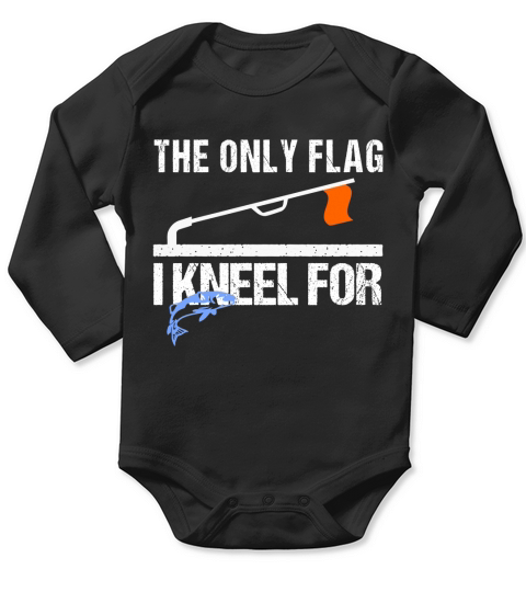 Ice Fishing Tip Up Flag Long Sleeve Baby One-Piece