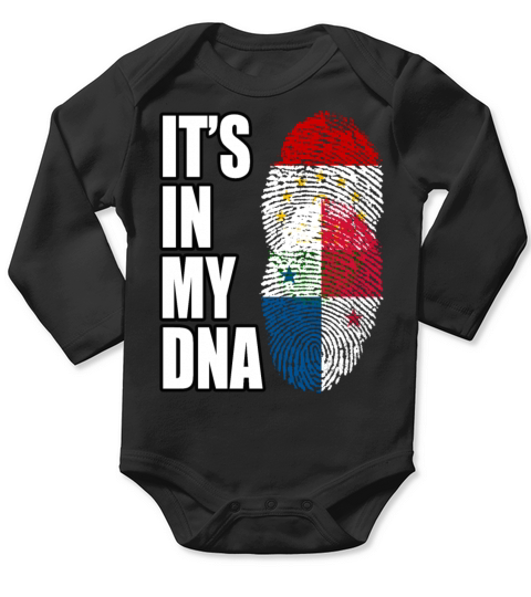 Tajikistani And Panamanian Vintage Heritage DNA Fl Long Sleeve Baby One-Piece
