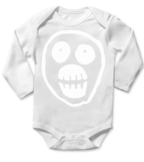 The Mighty Boosh Skull Long Sleeve Baby One-Piece