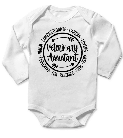 Veterinary Assistant Vintage Gift Long Sleeve Baby One-Piece