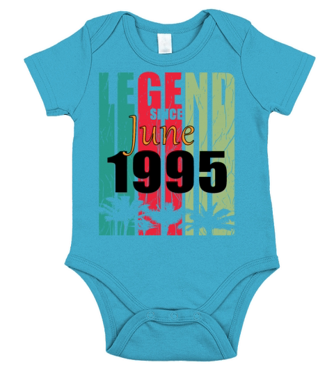 1995 vintage born in June gift Short Sleeve Baby One-Piece