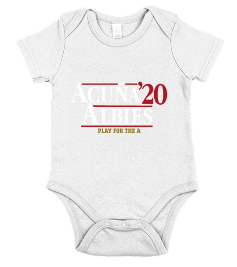 Acuna 20 Albies Play For The A shirt Short Sleeve Baby One-Piece