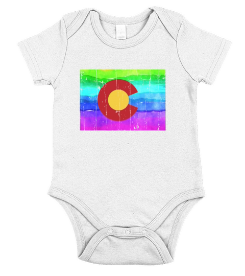 America State Of Colorado Gay Pride LGBT Pride Short Sleeve Baby One-Piece