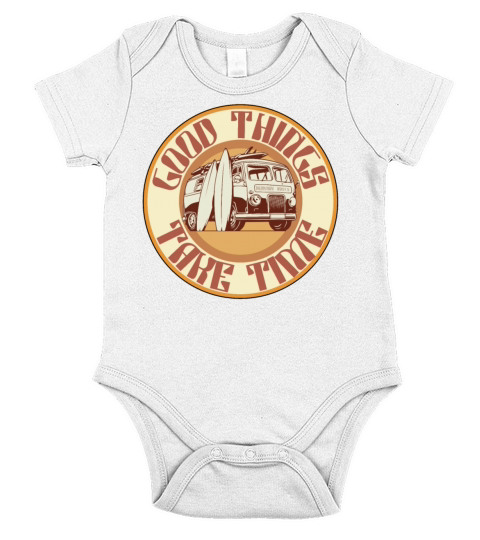Good Things Take Time Positive Message Motivationa Short Sleeve Baby One-Piece