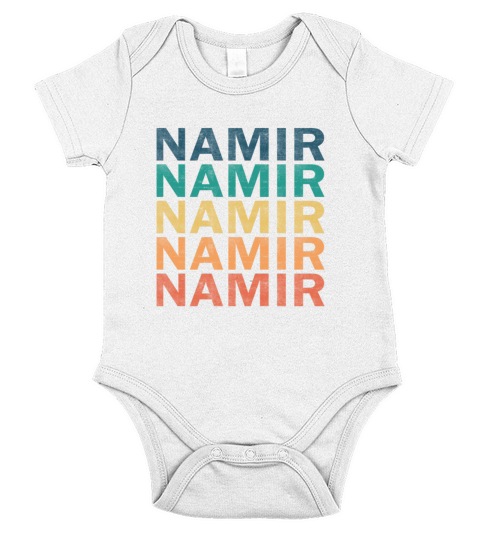 Namir Name T Shirt - Namir Vintage Retro Name Gift Short Sleeve Baby One-Piece