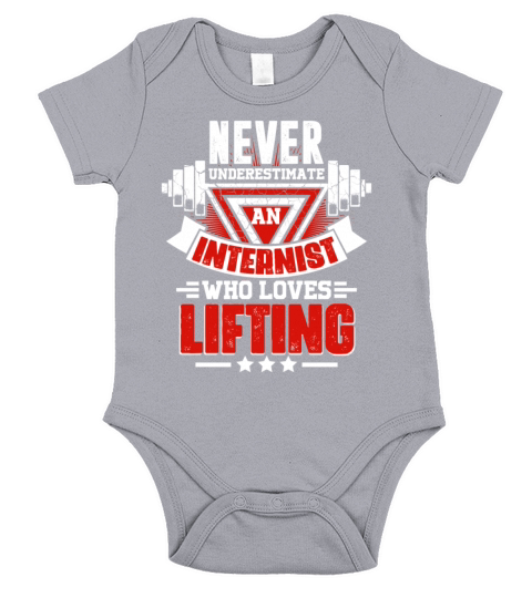 Never Underestimate Internist Gym Workout Fitness Short Sleeve Baby One-Piece