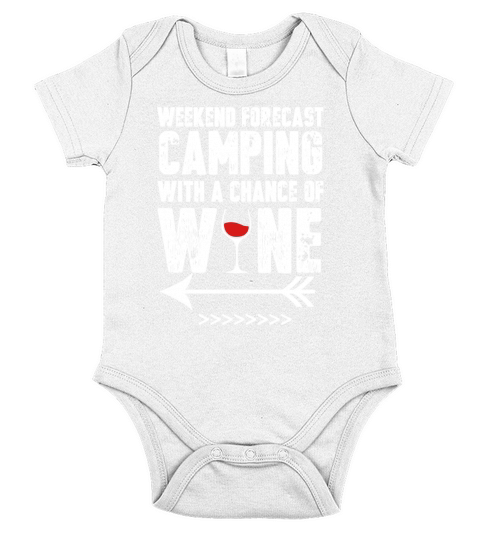 TeeLove: Weekend Forecast Camping With a Chance of Wine Tee Short Sleeve Baby One-Piece