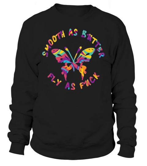 Hippie Butter Fly Color Splash Graphic Dad Gift Sweatshirt Unisex