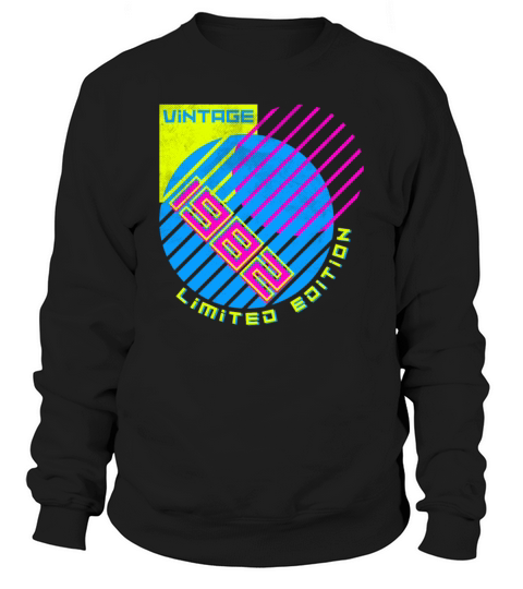Vintage 1982 Vintage Retro Birthday Sweatshirt Unisex