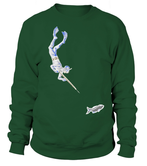 Vintage Spearfishing Diver with Speargun and Fish Sweatshirt Unisex