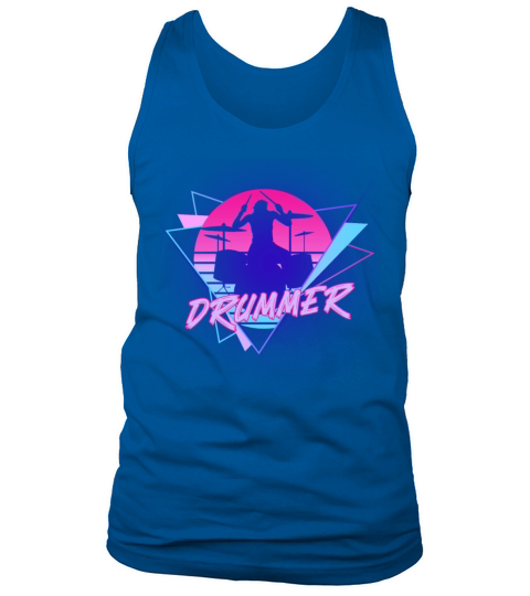 Drummer Drum Set 90S 80S Vintage Tank Top Unisex