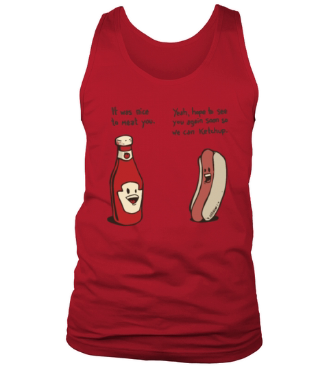 ketchup and hotdog conversation Tank Top Unisex