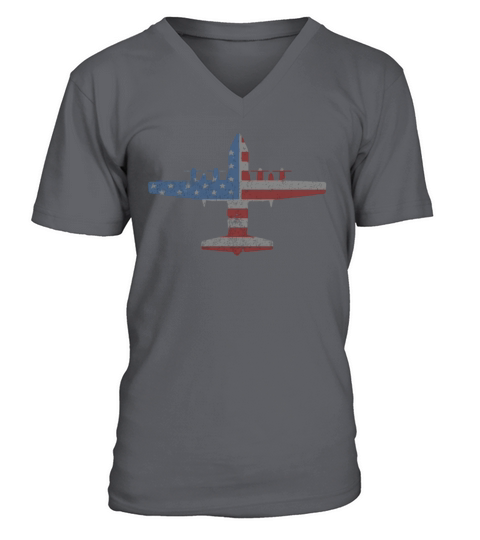 C-130 Hercules American Flag Vintage Style Pilot T-Shirt V-Neck T-shirt