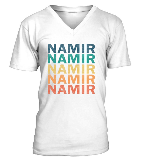 Namir Name T Shirt - Namir Vintage Retro Name Gift V-Neck T-shirt