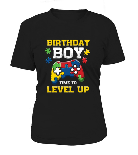 B-Day Boy Time To Level Up Gamer Autism Awareness Women's T-Shirt