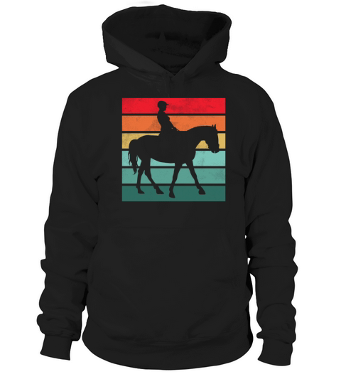Girls Horse Riding Shirt Vintage Retro Hoodie Unisex
