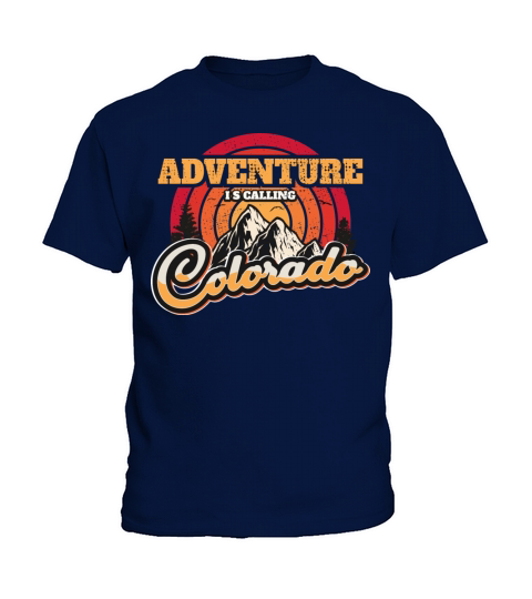 Colorado Retro Vintage Hiking Mountains Nature Kids T-Shirt