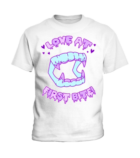Love At First Bite Pastel Candy Goth Vamp Teeth Kids T-Shirt