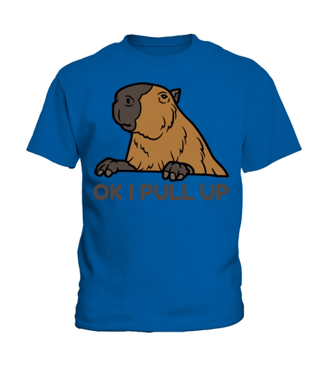 OK I PULL UP Funny CAPYBARA Supremacy CAPY Memes Kids T-Shirt