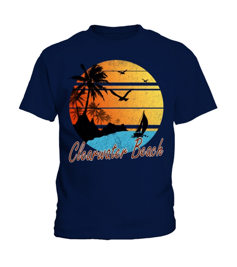 Vintage Clearwater Beach Summer Gift 2020 Kids T-Shirt