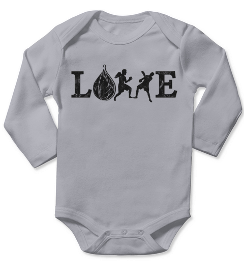 Boxing Vintage Love Long Sleeve Baby One-Piece