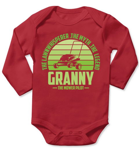 Funny Granny Lawn Mowing Shirt Lawn Mower Mow Summ Long Sleeve Baby One-Piece