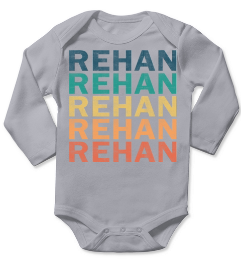 Rehan Name T Shirt - Rehan Vintage Retro Name Gift Long Sleeve Baby One-Piece