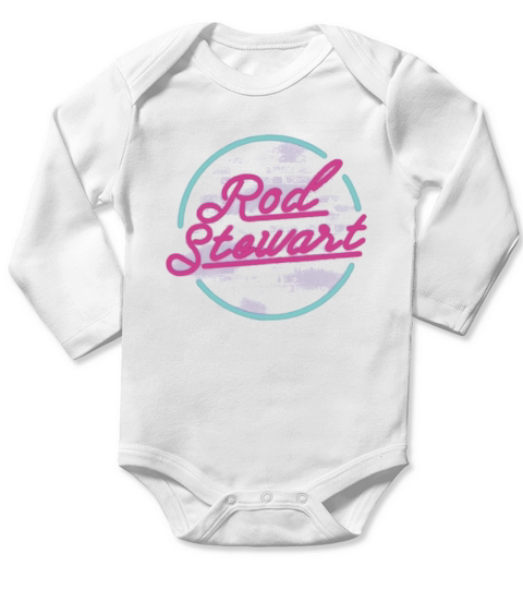 Rod Stewart Neon Long Sleeve Baby One-Piece