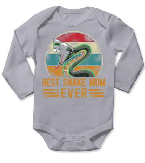 Snake Serpent Mom Mother Retro Long Sleeve Baby One-Piece