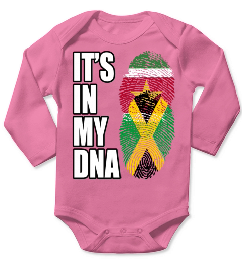 Surinamese And Jamaican Vintage Heritage DNA Flag Long Sleeve Baby One-Piece