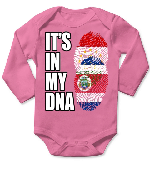Tajikistani And Costa Rican Vintage Heritage DNA F Long Sleeve Baby One-Piece