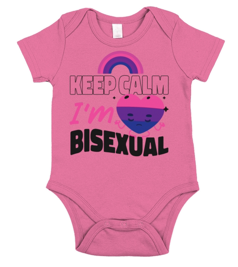 Bisexual Bi Pride Flag Heart Keep Short Sleeve Baby One-Piece