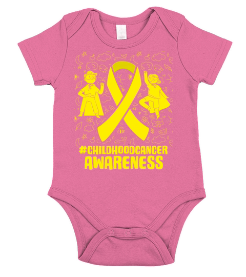 Childhood Cancer Awareness Month Gold Ribbon Short Sleeve Baby One-Piece
